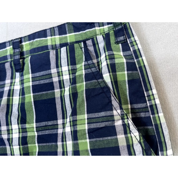 Croft & Barrow Shorts 42 Mens Plaid Blue Green White Chino Golf Boating - Picture 2 of 16